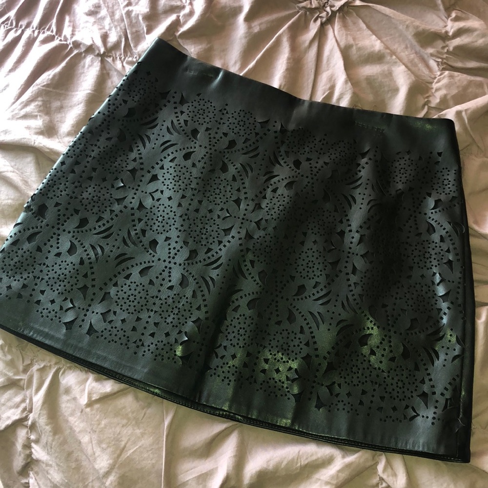 Forever 21 Black Leather Mini Skirt